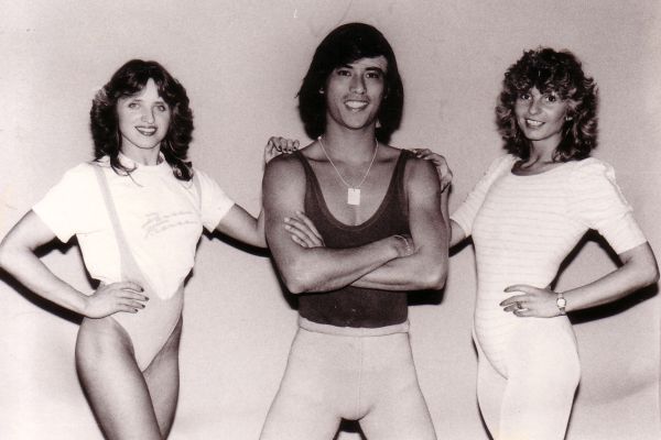 Aus den USA wurde Aerobic-Startrainer Lee Herman geholt. Im Bild mit Hermine Klinger (li.) und Erika Papula.